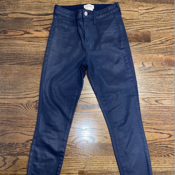 L'AGENCE Marguerite Coated Jean Navy Size 25 - Picture 3 of 5